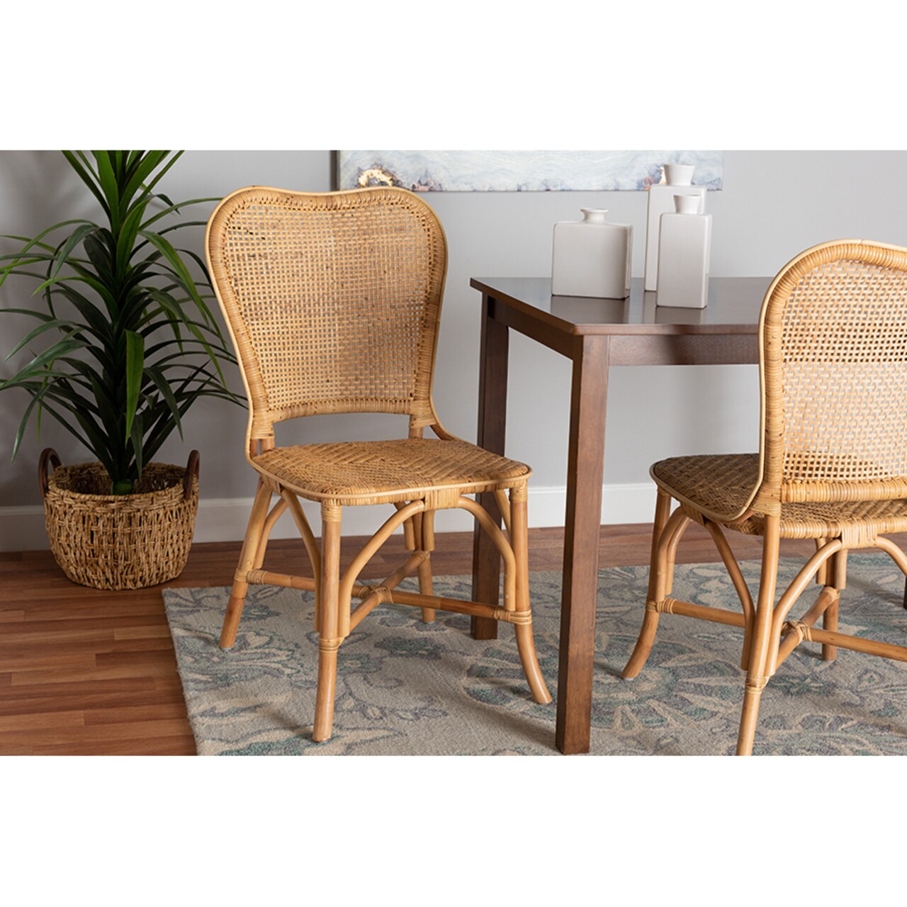 Wholesale Interiors Baxton Studio Irene Modern Bohemian Natural Rattan Dining Chair